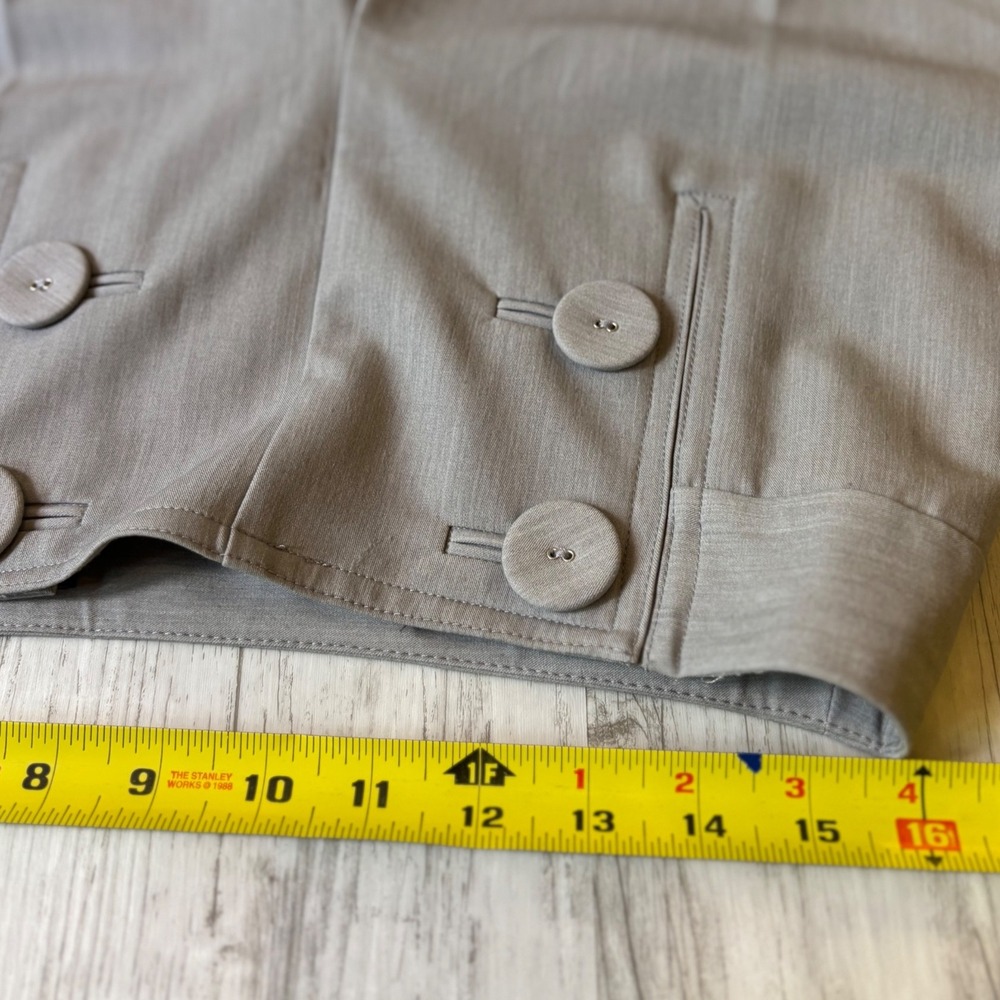 NWT INC International Concepts Women's Gray Wide Leg Pants Size 10 Button Detail - Picture 5 of 10